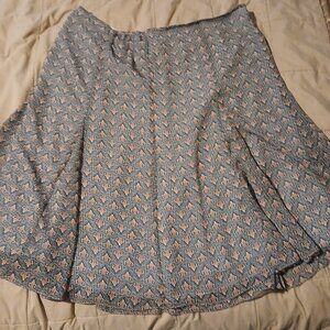 Emma James Blue and Peach Paisley Midi Skirt Size 22W